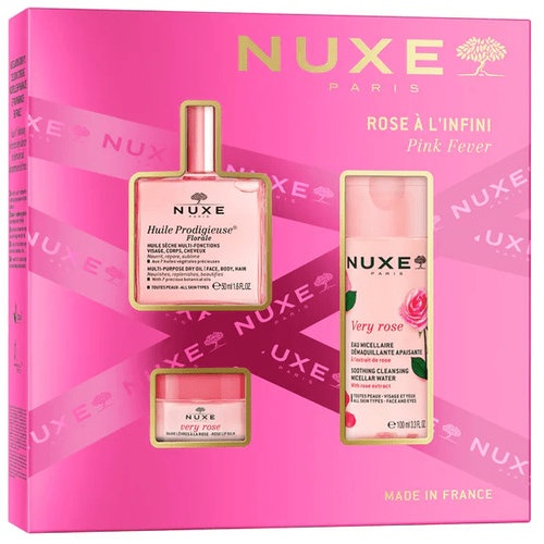 Nuxe coffret huile floral 50 ml + labios + limpieza