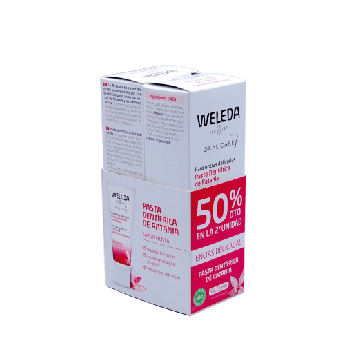 Weleda pasta dentifrica ratania 50% dto 2x75 ml