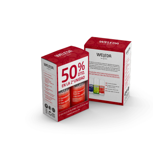 Weleda desodorante roll-on granada 50% dto 2x50 ml