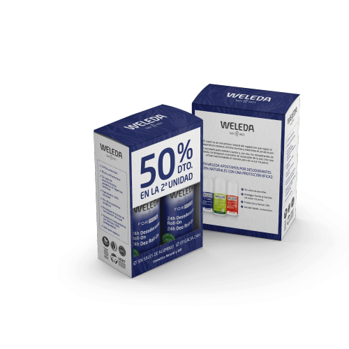 Weleda desodorante roll-on men 50% dto 2x50 ml