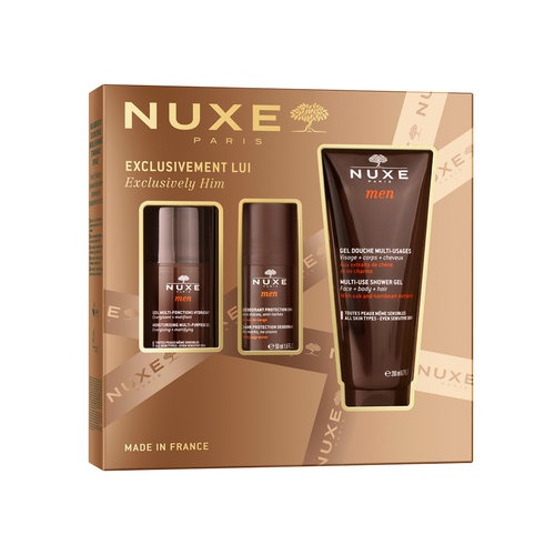 Nuxe coffret men desodorante+ gel ducha+ gel facial