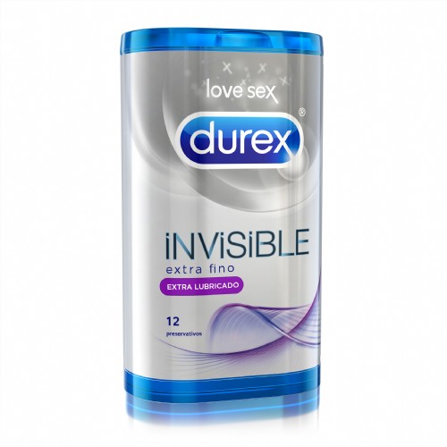 DUREX INVISIBLE EXTRA FINO EXTRA LUBRICADO - PRESERVATIVOS (12 U)