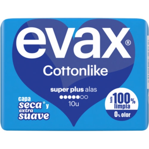 Compresas evax cottonlike super plus 10 ud