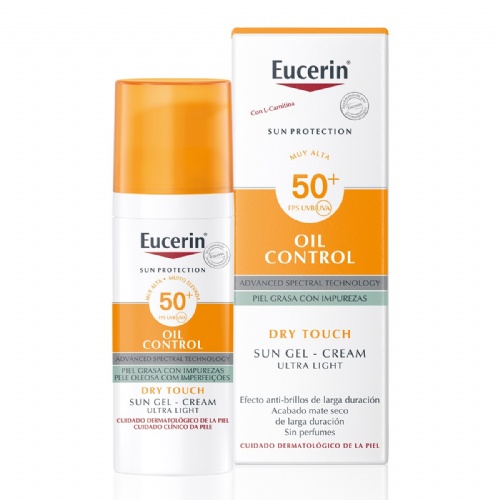 Eucerin sun protection 50+ gel creme rostro oil control  1 envase 50 ml