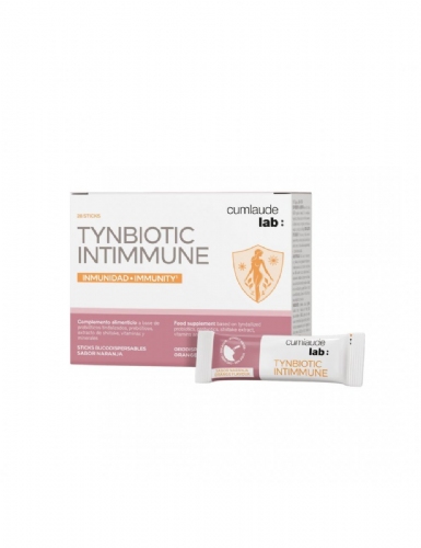 Cumlaude lab: tynbiotic intimmune  28 sticks bucodispersables 1,5 g sabor naranja