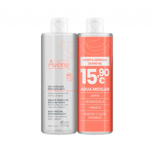 Avene agua micelar duplo 400ml