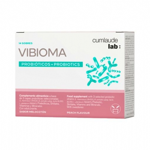Cumlaude lab: vibioma  14 sobres 3 g sabor melocoton