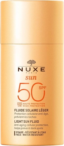 Nuxe sun fluido ligero rostro spf 50  1 envase 50 ml