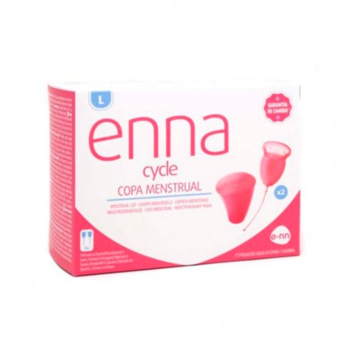 Copa menstrual enna cycle 2 unidades talla l + esterilizador