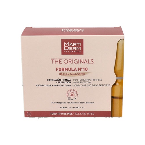 Martiderm formula nº 10 hd color touch spf 30  10 ampollas 2 ml