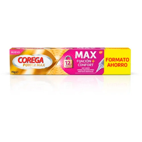 Corega max fijacion + confort  1 tubo 70 g sin sabor