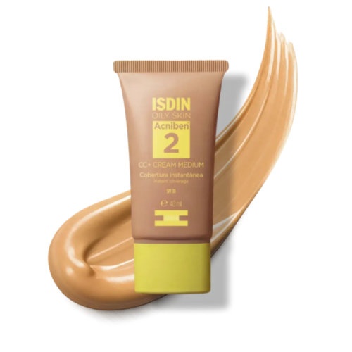 Isdin oily skin acniben cc+ cream 1 tubo 40 ml color medium