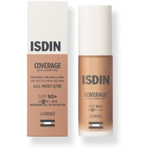 Isdin coverage 1 envase 30 g color 5.0 bronze
