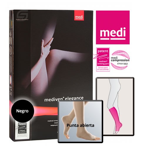 Mediven Elegance A-D Calcetin ccl 2 petite beige puntera abierta