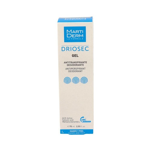 MARTIDERM DRIOSEC GEL MANOS Y PIES - ANTITRANSPIRANTE (75 ML)