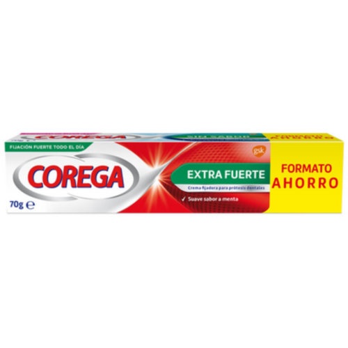 Corega crema extra fuerte adhesivo protesis dental 1 tubo 70 g sabor menta - adhesivo protesis denta