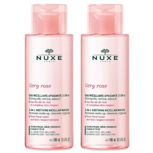 Nuxe very rose duplo agua micelar 400 + 400 ml