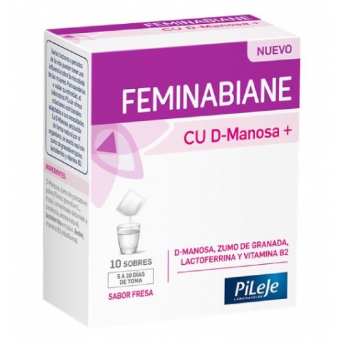 Feminabiane cu d-manosa +  10 sobres sabor fresa
