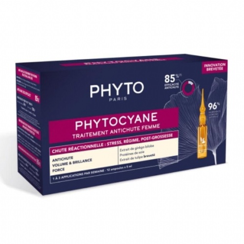 Phytocyane tratamiento anticaida reaccional mujer  12 amp