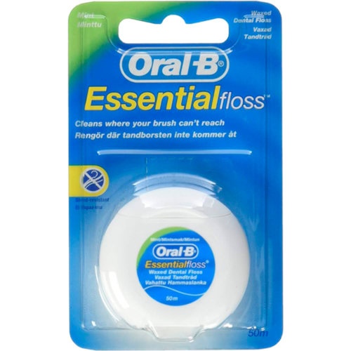 ORAL-B ESSENTIAL FLOSS FLUOR - SEDA DENTAL CON CERA (MENTA 50 M)