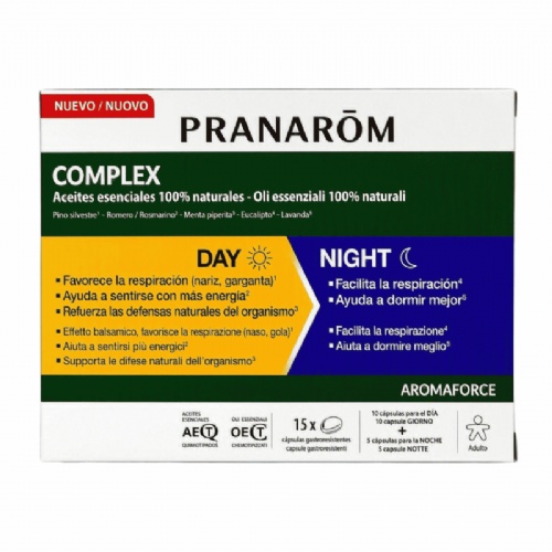 Pranarom aromaforce complex 15 caps dia /noche