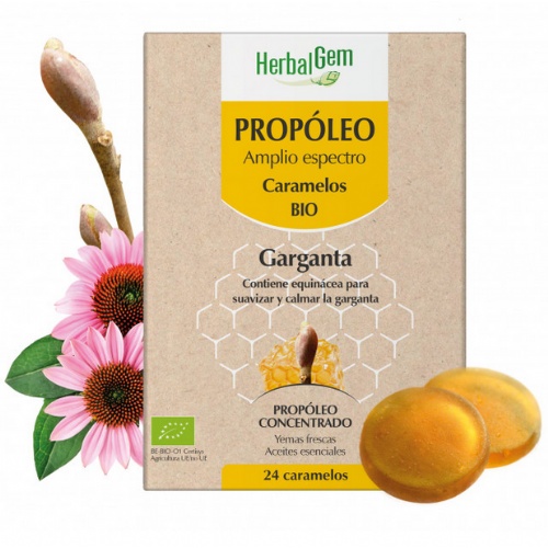 Herbalgem propoleo amplio esp bio 24 caramelos
