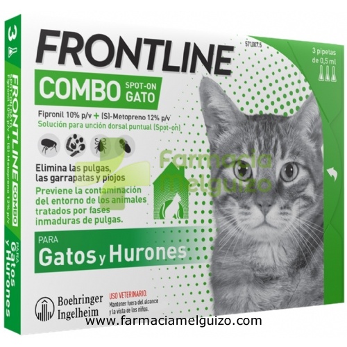 FRONTLINE COMBO 50,00 mg / 60,00 mg SOLUCION SPOT-ON PARA GATOS