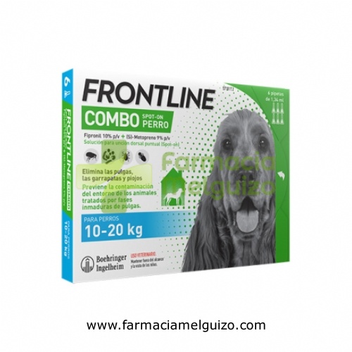 FRONTLINE COMBO 134,00 mg / 120,60 mg SOLUCION SPOT-ON PARA PERROS 10 ? 20 kg