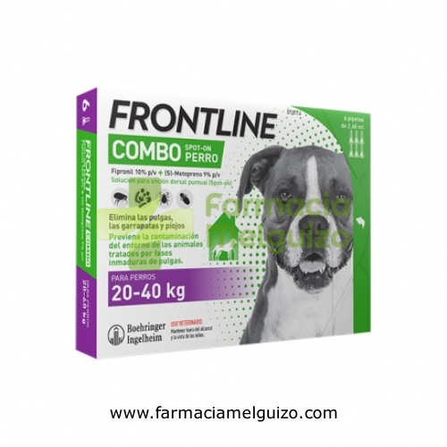FRONTLINE COMBO 268,00 mg / 241,20 mg SOLUCION SPOT-ON PARA PERROS 20 ? 40 kg