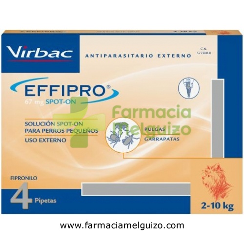EFFIPRO 67 mg SOLUCION SPOT-ON PARA PERROS PEQUEÑOS
