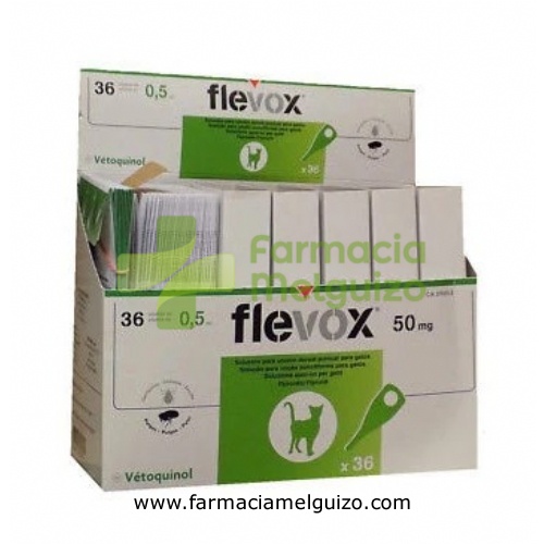 FLEVOX 50 mg SOLUCION PARA UNCION DORSAL PUNTUAL PARA GATOS
