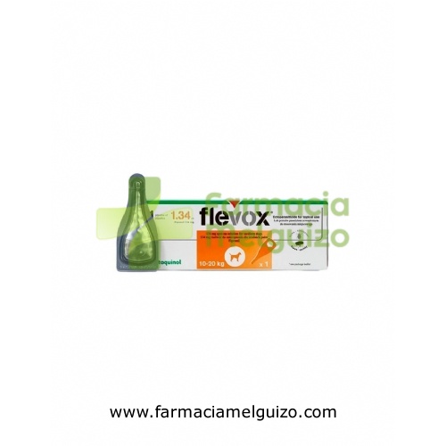 FLEVOX 134 mg SOLUCION PARA UNCION DORSAL PUNTUAL PARA PERROS MEDIANOS