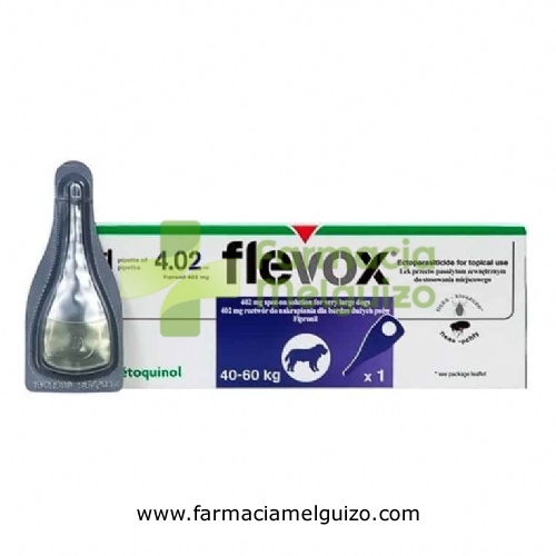 FLEVOX 402 mg SOLUCION PARA UNCION DORSAL PUNTUAL PARA PERROS MUY GRANDES