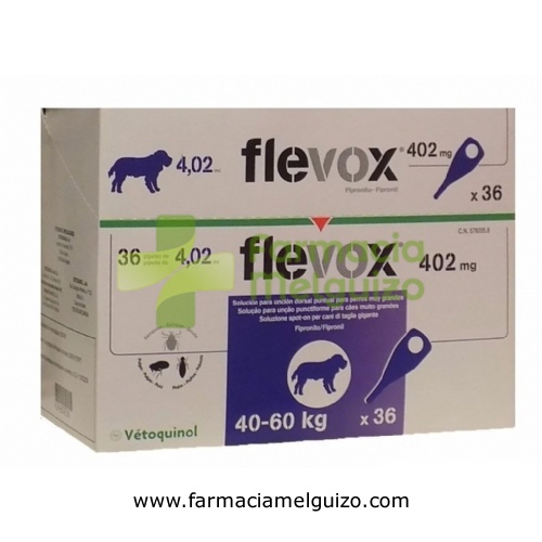 FLEVOX 402 mg SOLUCION PARA UNCION DORSAL PUNTUAL PARA PERROS MUY GRANDES