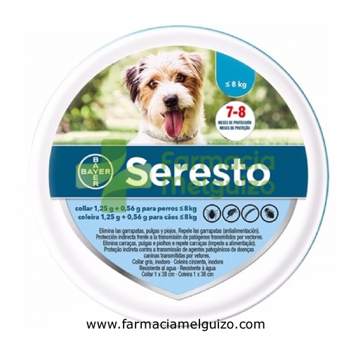 SERESTO 1,25 g + 0,56 g COLLAR PARA PERROS ? 8 kg