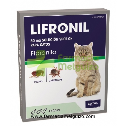LIFRONIL 50 mg SOLUCION SPOT-ON PARA GATOS