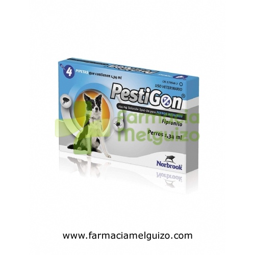 PESTIGON 134 mg SOLUCION SPOT-ON PARA PERROS MEDIANOS