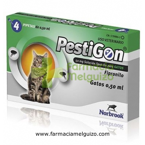 PESTIGON 50 mg SOLUCION SPOT-ON PARA GATOS