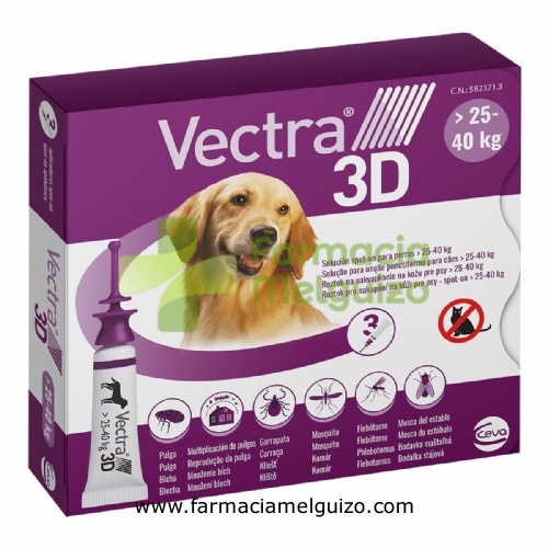 VECTRA 3D SOLUCION SPOT-ON PARA PERROS DE 25 A 40 kg