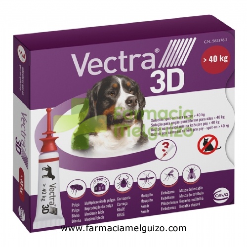 VECTRA 3D SOLUCION SPOT-ON PARA PERROS DE MAS DE 40 kg