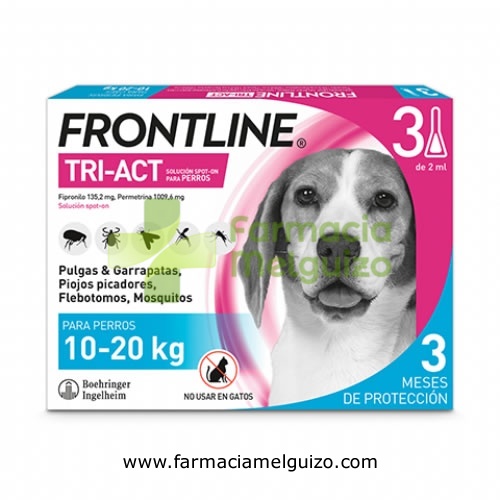 FRONTLINE TRI-ACT 135,2 mg / 1009,6 mg SOLUCION SPOT-ON PARA PERROS 10-20 kg