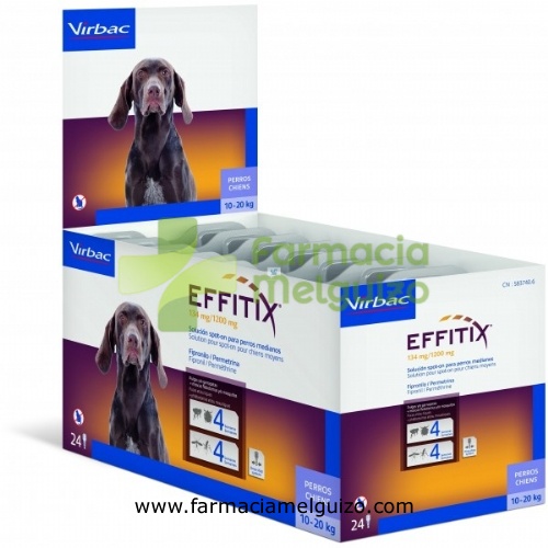 EFFITIX 134mg/1200mg SOLUCION SPOT-ON PARA PERROS MEDIANOS