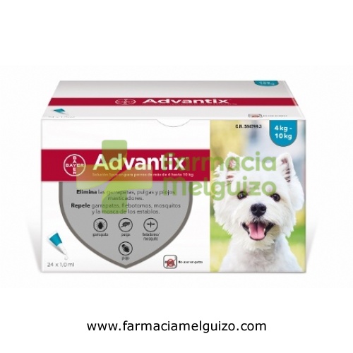 ADVANTIX SOLUCION SPOT-ON PARA PERROS DE MAS DE 4 HASTA 10 kg