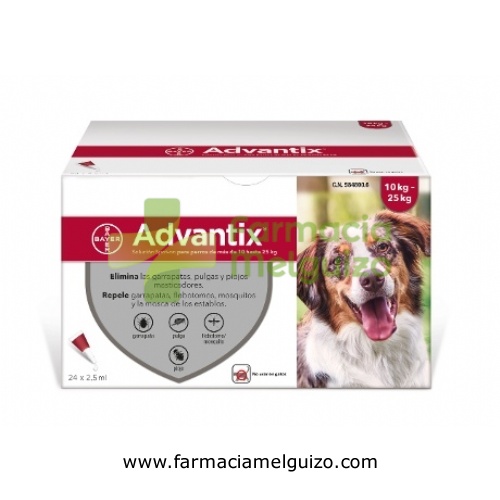 ADVANTIX SOLUCION SPOT-ON PARA PERROS DE MAS DE 10 HASTA 25 kg