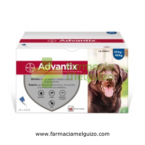 ADVANTIX SOLUCION SPOT-ON PARA PERROS DE MAS DE 25 HASTA 40 kg