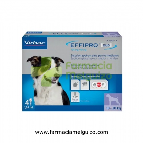 EFFIPRO DUO 134 mg/40 mg SOLUCION SPOT-ON PARA PERROS MEDIANOS