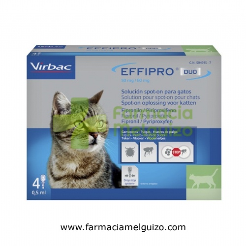 EFFIPRO DUO 50 mg/60 mg SOLUCION SPOT-ON PARA GATOS