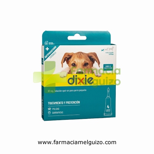 DIXIE 67 mg SOLUCION SPOT ON PARA PERROS PEQUEÑOS