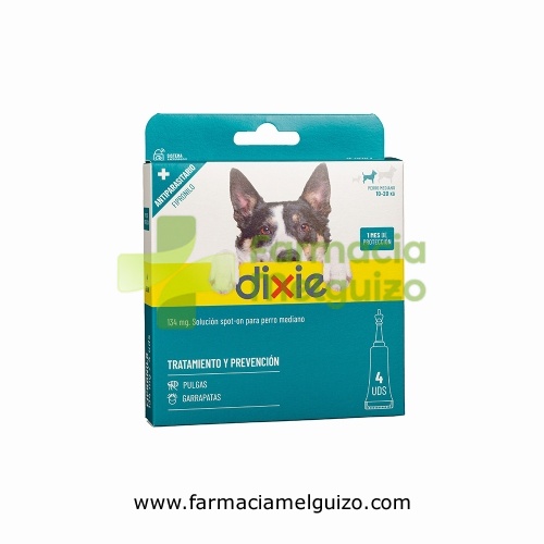 DIXIE 134 mg SOLUCION SPOT ON PARA PERROS MEDIANOS