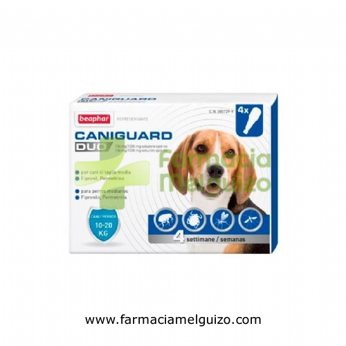 CANIGUARD DUO 134 mg/1200 mg SOLUCION SPOT-ON PARA PERROS MEDIANOS